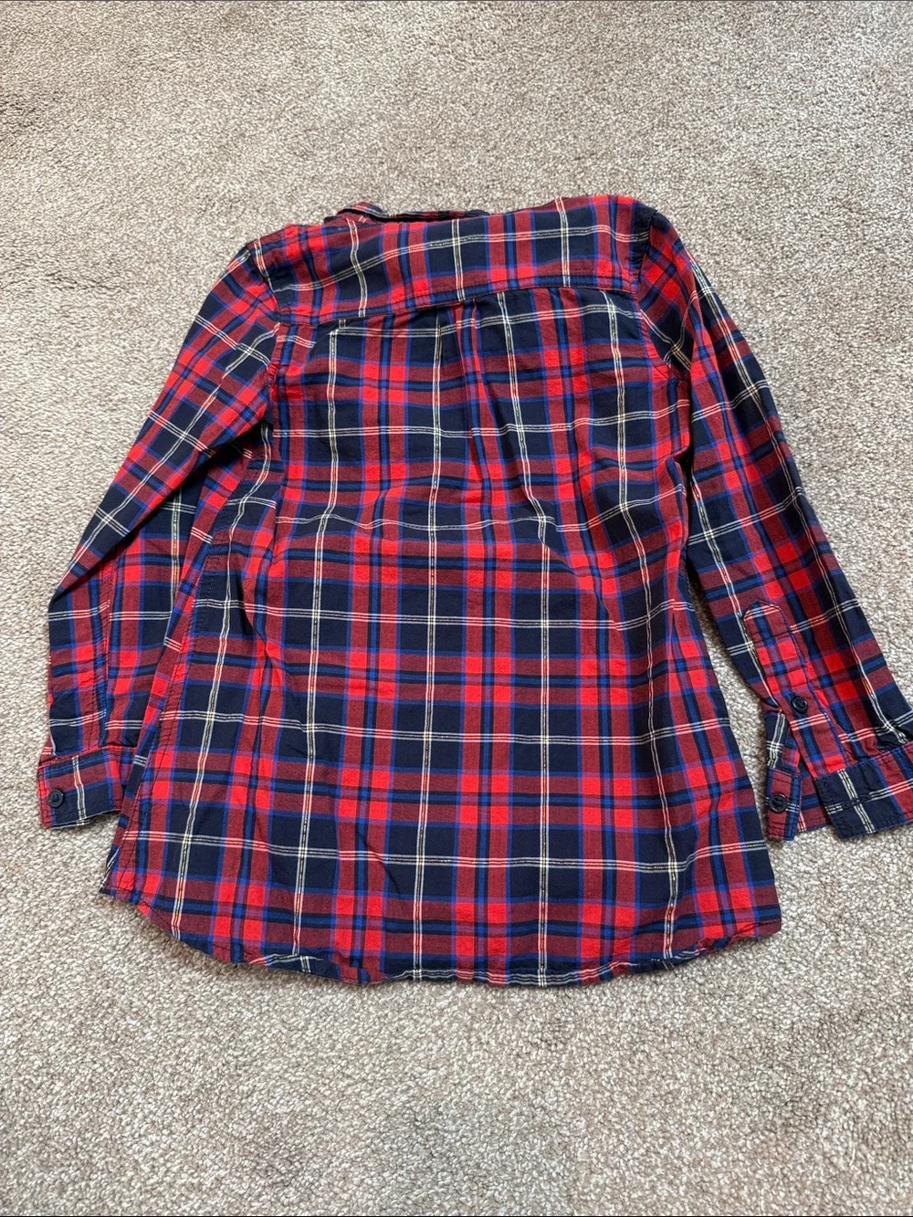 OshKosh B'gosh Red & Navy Plaid Button-Front Tunic
